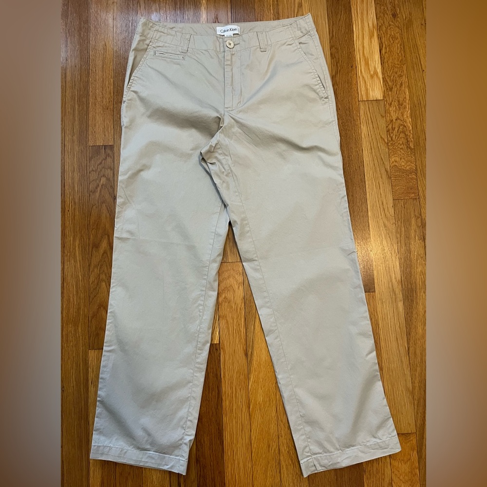 Calvin Klein Men's Light Gray Chinos